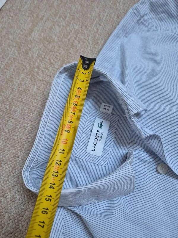 Lacoste camisa a rayas azul claro Slim Fit FR38 – photo 10